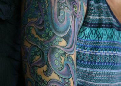 tatuaggio convention octopus kraken polpo polipo tattoo colore Bologna