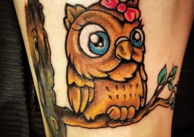owl Tatuaggio Bologna franziskaevengelista Wonderland ink
