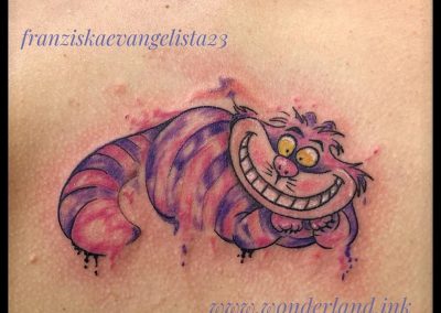 Tattoo Bologna franziskaevengelista Stregatto Wonderland ink