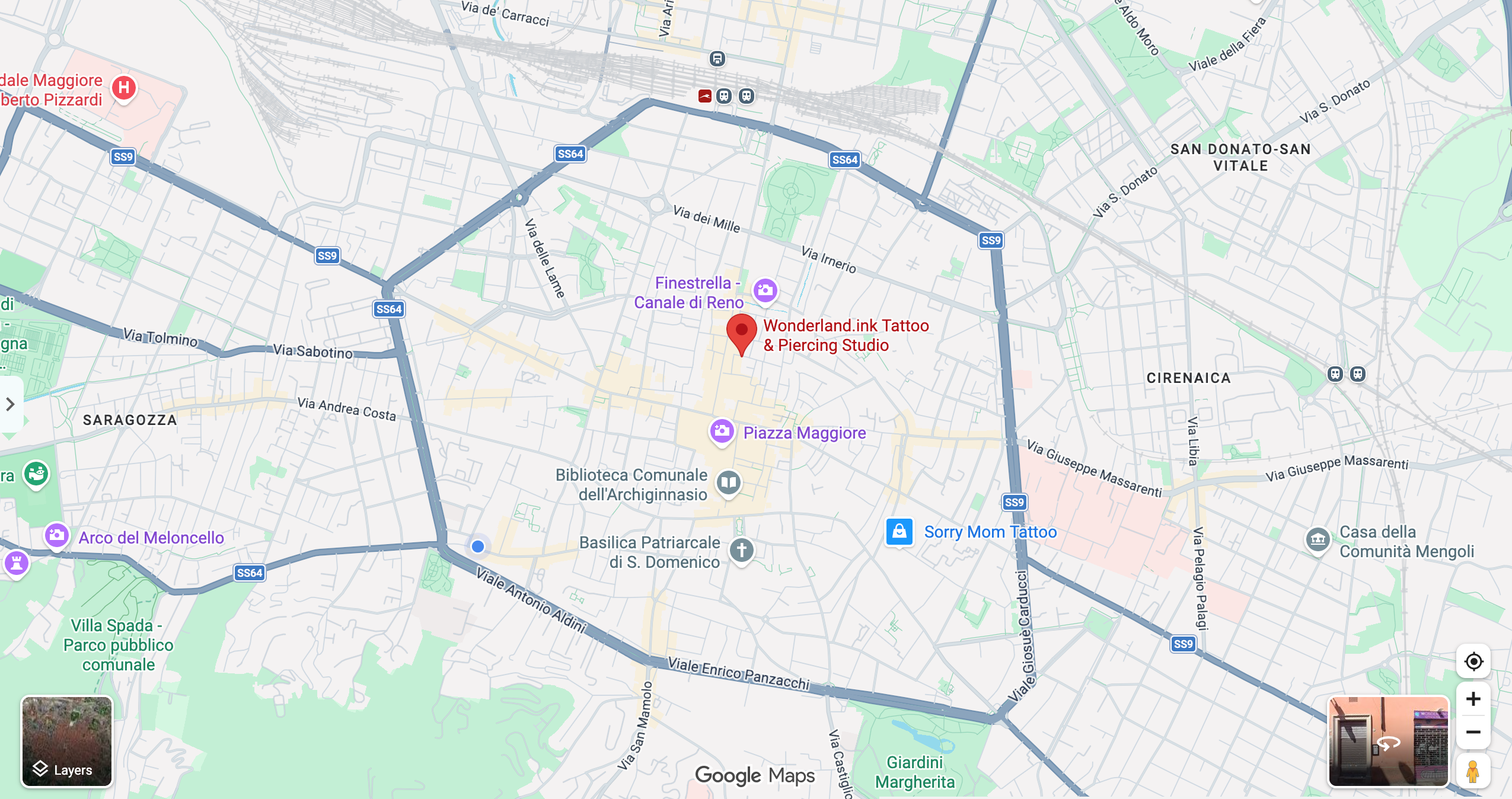 map wonderland.ink tattoo piercing bologna Google Maps Tattoo Piercing Bologna Tatuaggi